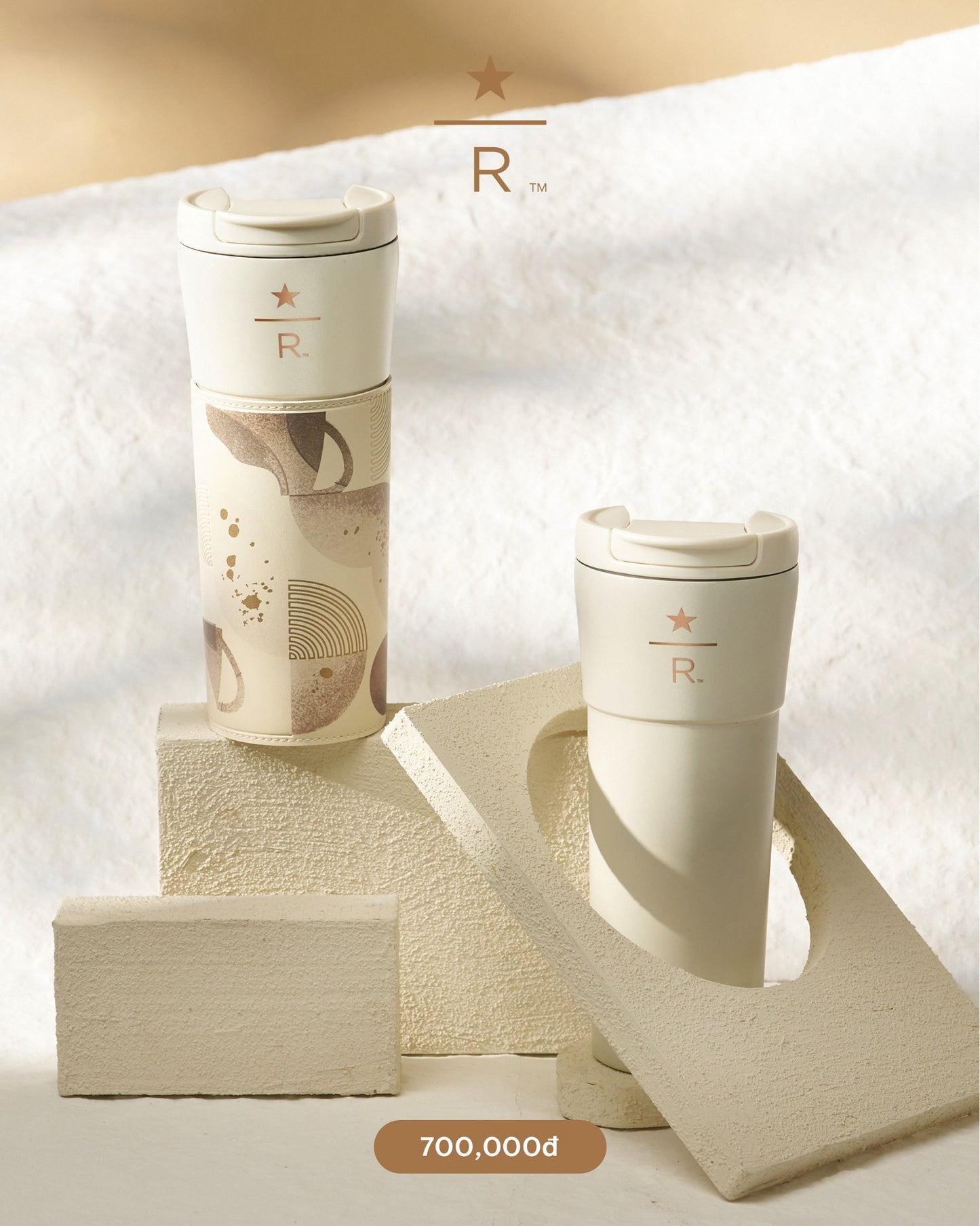 Starbucks R Vietnam SS Tumbler with Leather Cover 16oz