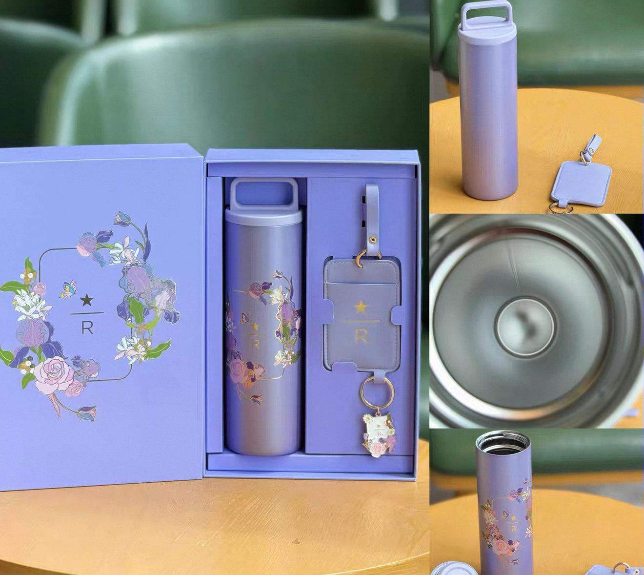 Strabucks Reserve Purple SS Tumbler Flower 490ml