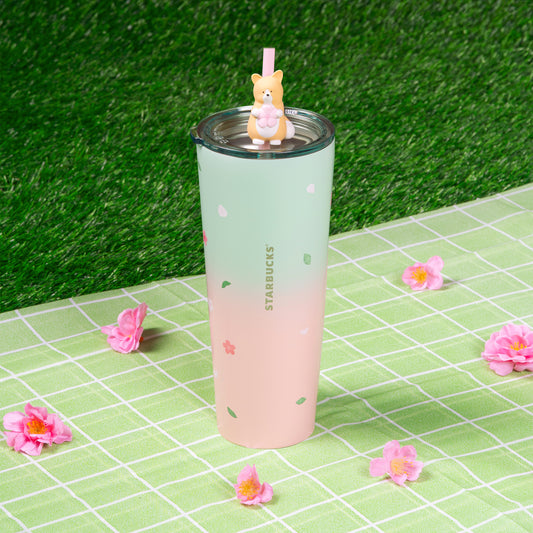 Starbucks SS Blossom Breeze with Corgy straw topper 20oz