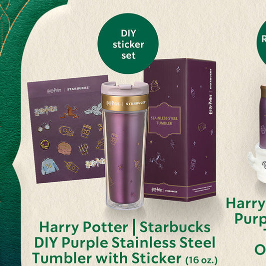 Starbucks x Harry Potter DIY Purple SS Tumbler with Sticker 16oz