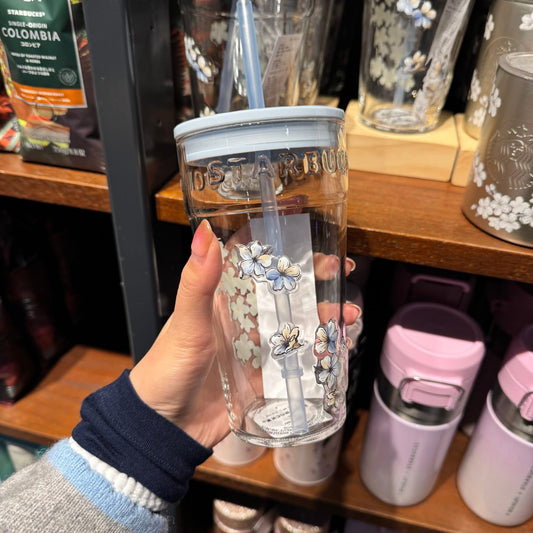 Starbucks Cleared Glass CC Sakura Blossom 16oz