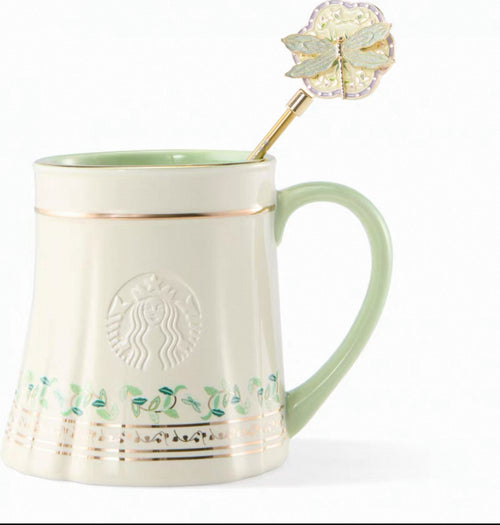 Starbucks Green Blessings Spring Pattern Mug 415ml