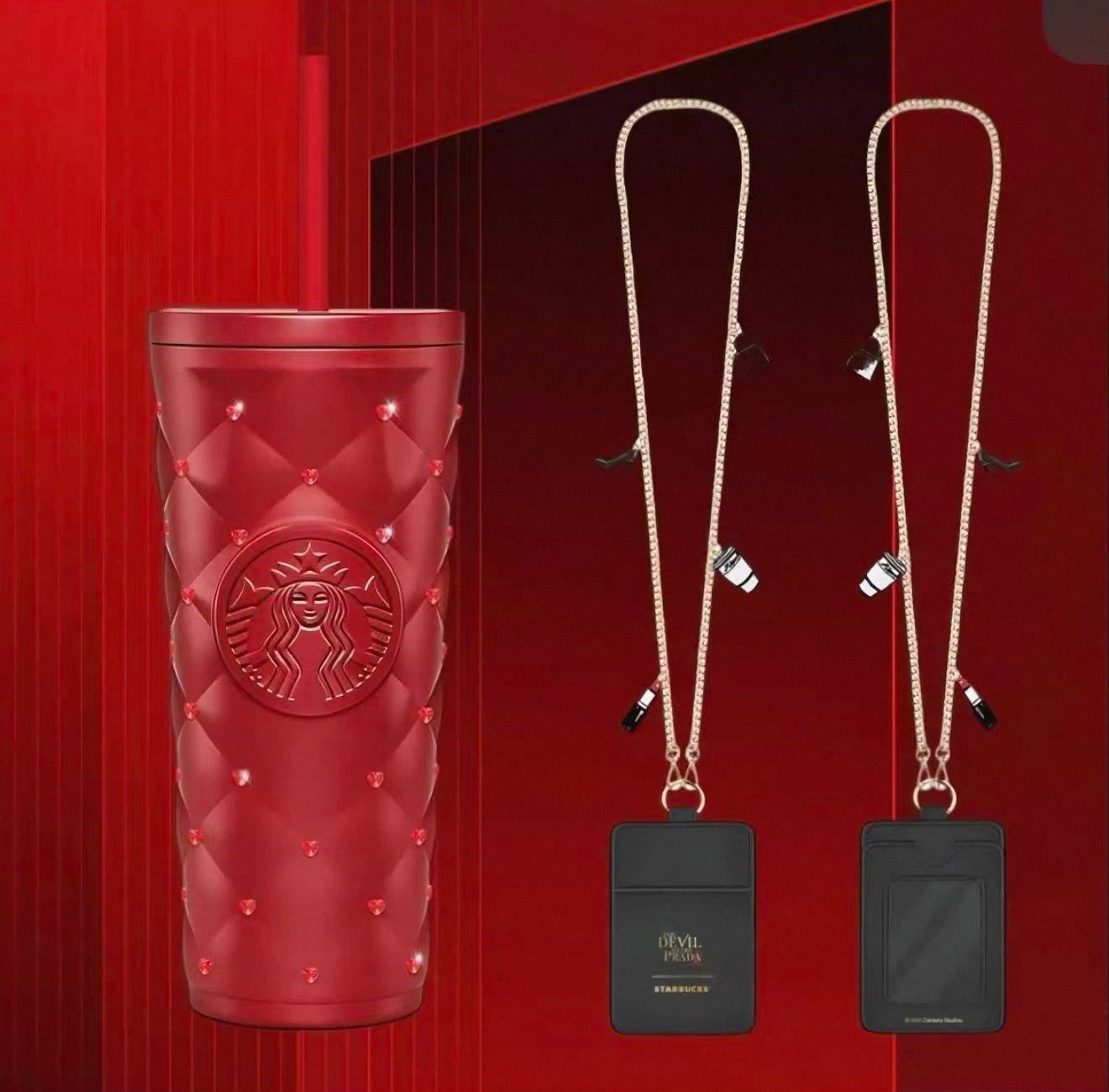 Starbucks x The Devil Wears Prada SS Red Tumbler Diamond 24oz