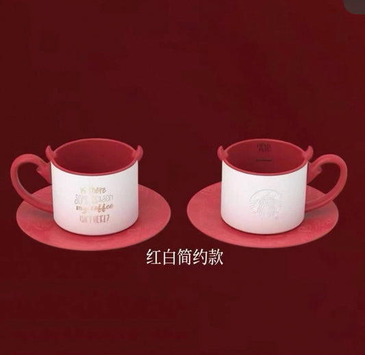 Starbucks x The Devil Wears Prada White nd Red Mug 390ml