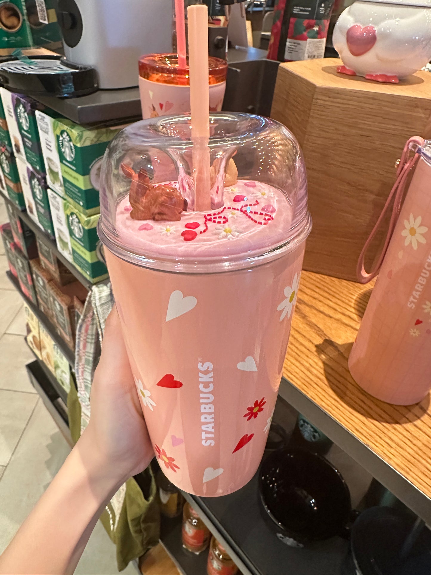 Starbucks SS Dome Pink Valentine Collection Thailand 16oz