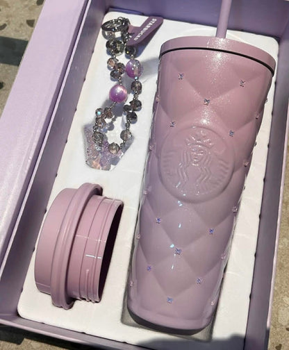 Starbucks SS Tumbler with 2 Lids Sakura Blossom China 590ml